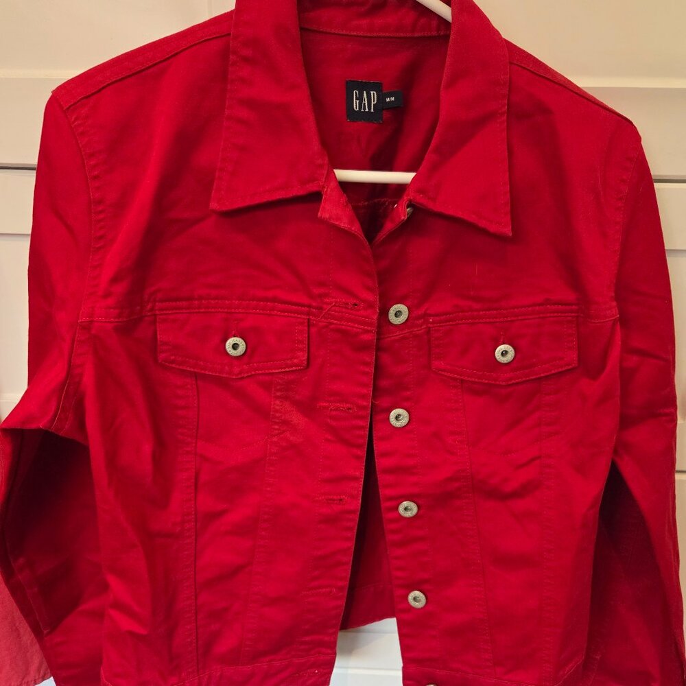 Vintage GAP Red Denim Jean Jacket